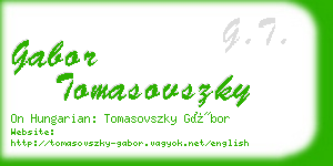 gabor tomasovszky business card